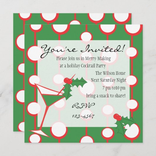 Holly-tini Kaart (Voorkant / Achterkant)