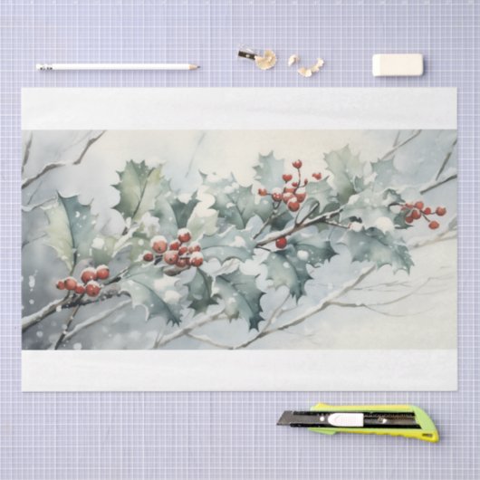 Holly Tissuepapier (Craft)