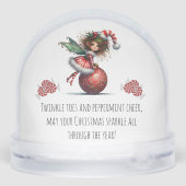 Holly-Topped Fairy on Ornament Snow Globe Sneeuwbol (Achterkant)