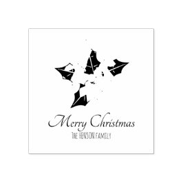 Holly Tree Berry Script  Holiday Rubberstempel