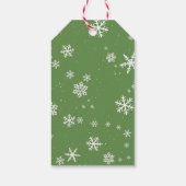 Holly Tree Berry Sneeuwvlok Aangepaste Kerstmis Cadeaulabel (Achterkant)