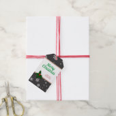 Holly Tree Berry Snowflakes Aangepast kerstfeest Cadeaulabel (Met Touw)