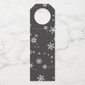 Holly Tree Berry Snowflakes Aangepast kerstfeest Flessenhanger (Achterkant)