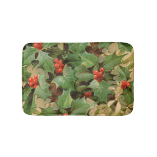 Holly Tree Kerstvakantie Vintage Badmat