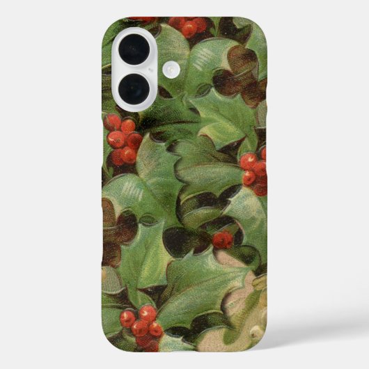 Holly Tree Kerstvakantie Vintage Case-Mate iPhone Case (Achterkant)