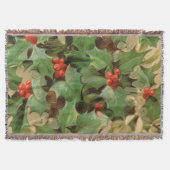Holly Tree Kerstvakantie Vintage Deken (Voorkant)