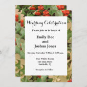 Holly Tree Kerstvakantie Vintage Kaart (Voorkant / Achterkant)