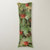 Holly Tree Kerstvakantie Vintage Lichaamskussen (Voorkant Verticaal)