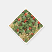 Holly Tree Kerstvakantie Vintage Servet (Hoek)