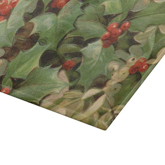 Holly Tree Kerstvakantie Vintage Snijplank (Hoek)