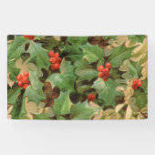 Holly Tree Kerstvakantie Vintage Spandoek (Horizontaal)