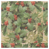 Holly Tree Kerstvakantie Vintage Stof (Close Up)