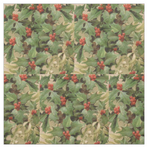 Holly Tree Kerstvakantie Vintage Stof