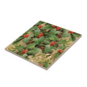 Holly Tree Kerstvakantie Vintage Tegeltje (Zijkant)
