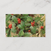 Holly Tree Kerstvakantie Vintage Visitekaartje (Achterkant)