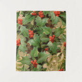 Holly Tree Kerstvakantie Vintage Wandkleed (Voorkant)