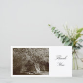 Holly Tree - Sepia - Dank je Bedankkaart (Staand voorkant)
