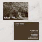 Holly Tree - Sepia Visitekaartje (Voorkant / Achterkant)