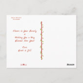 Holly Trimmed Merry Christmas 3 Foto Vakantie Briefkaart (Achterkant)