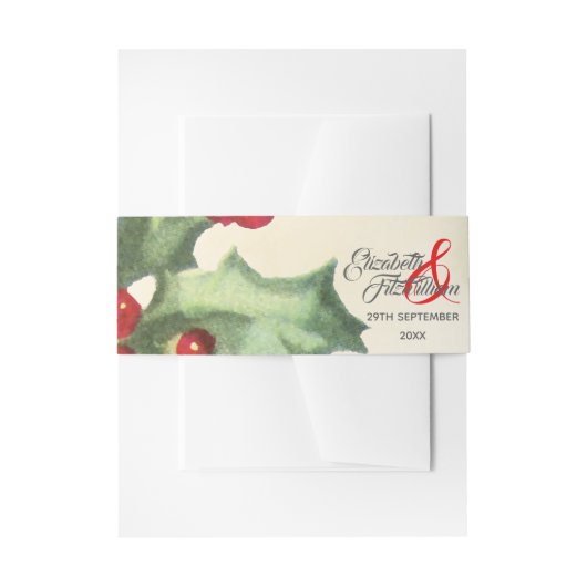  Holly Uitnodigingen Wikkel (Voorkant Voorbeeld)