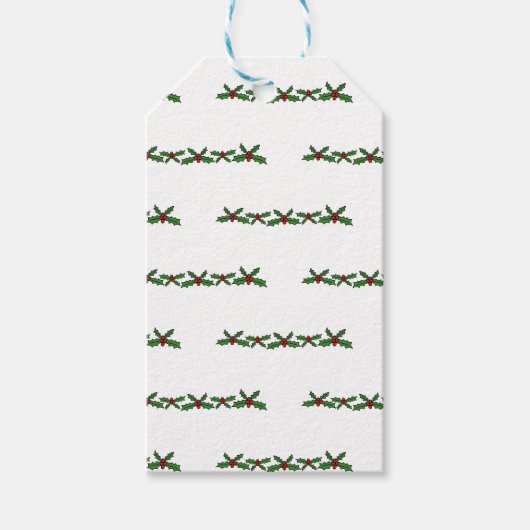 Holly-vakantie Cadeaulabel (Voorkant)