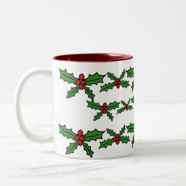Holly-vakantie Tweekleurige Koffiemok