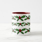 Holly-vakantie Tweekleurige Koffiemok (Center)