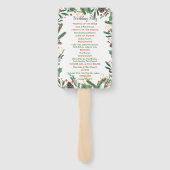 Holly verlaat Berry Christmas | Trouwprogramma Handwaaier (Achterkant)