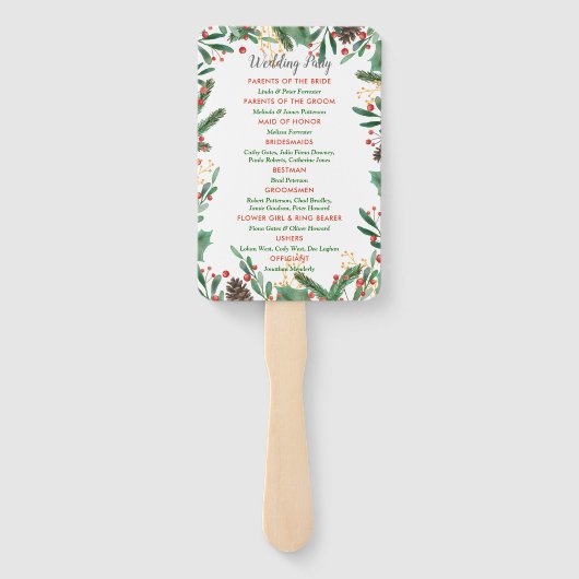 Holly verlaat Berry Christmas | Trouwprogramma Handwaaier (Achterkant)