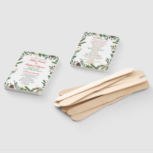 Holly verlaat Berry Christmas | Trouwprogramma Handwaaier (Niet-gemonteerd)