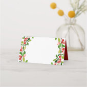 Holly verlaat Berry met kerst | Wedding Place Card Plaatskaartje (Achterkant)