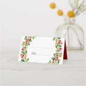 Holly verlaat Berry met kerst | Wedding Place Card Plaatskaartje (Voorkant)