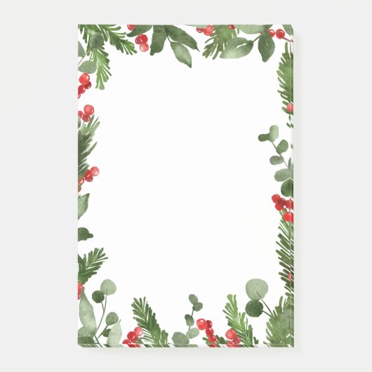 Holly verlaat de kerstvakantie van Red Berry Post-it® Notes (Voorkant)
