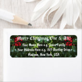 Holly verlaat KERSTMIS retour adreslabels Etiket (Insitu)