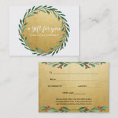 Holly verliest Faux Gold Foil-cadeaubon Kortingskaartje (Voorkant / Achterkant)