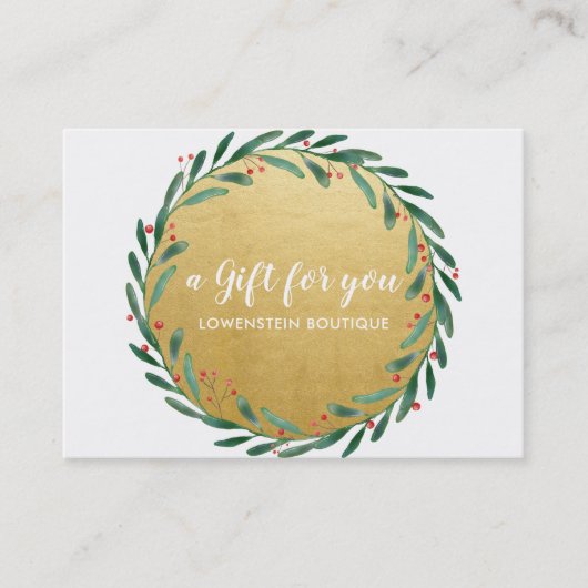 Holly verliest Faux Gold Foil-cadeaubon Kortingskaartje (Voorkant)