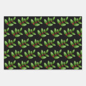 Holly verliest zwarte kerstkaarten inpakpapier vel (Voorkant)