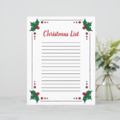 Holly verliet Clipart Kerstpagina randklem (Staand voorkant)