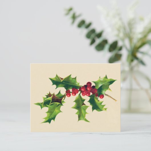 Holly-vestiging Feestdagenkaart (Staand voorkant)