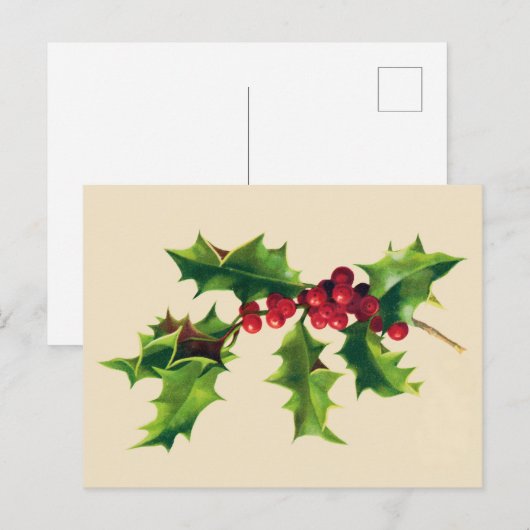   Holly-vestiging Feestdagenkaart (Voorkant / Achterkant)