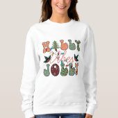 Holly vibes jolly Merry kerst sweatshirt (Voorkant)