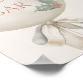 Holly Vintage Balloon Birthday Hot Cocoa Bar Poster (Hoek)