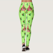 holly vintage kerstdame leggings (Achterkant)