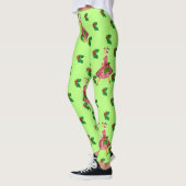 holly vintage kerstdame leggings (Links)