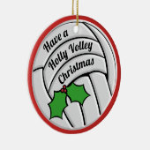 Holly Volley Kerst Volleybal Keramisch Ornament (Rechts)