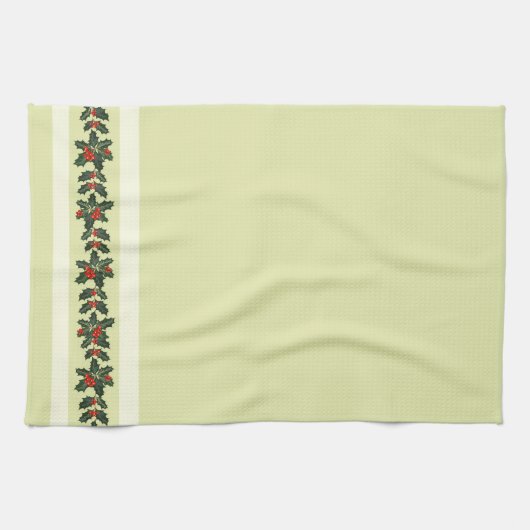 Holly voor Kerstmis Theedoek (Horizontaal)