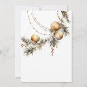 Holly Vrijgezellenfeest Invite | Kerstthema Kaart (Achterkant)