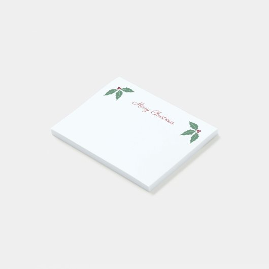 Holly & Vrolijk Kerstfeest Post-it® Notes (Schuin)