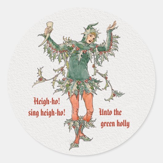 Holly Walter Crane Flowers van Shakespeare CC0987 Ronde Sticker (Voorkant)
