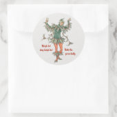 Holly Walter Crane Flowers van Shakespeare CC0987 Ronde Sticker (Tas)